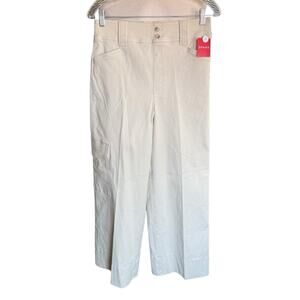 SPANX Stretch Twill Cropped Trouser Eggshell M Tall Slimming Women's Pants NWT